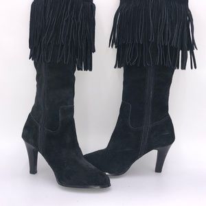 Sioux Black Suede Fringe Boots NEW!! w/o tags